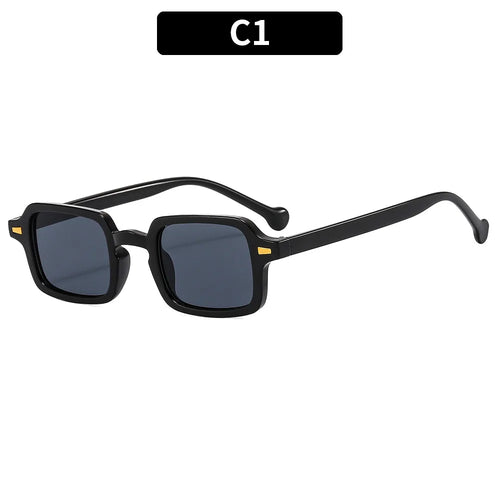 Luxurious Rectangle Sunglasses Women Oval Vintage Brand Designer
