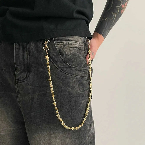 Ingemark Punk Imitation Pearl Trousers Hipster Pant Jean Keychain Ring