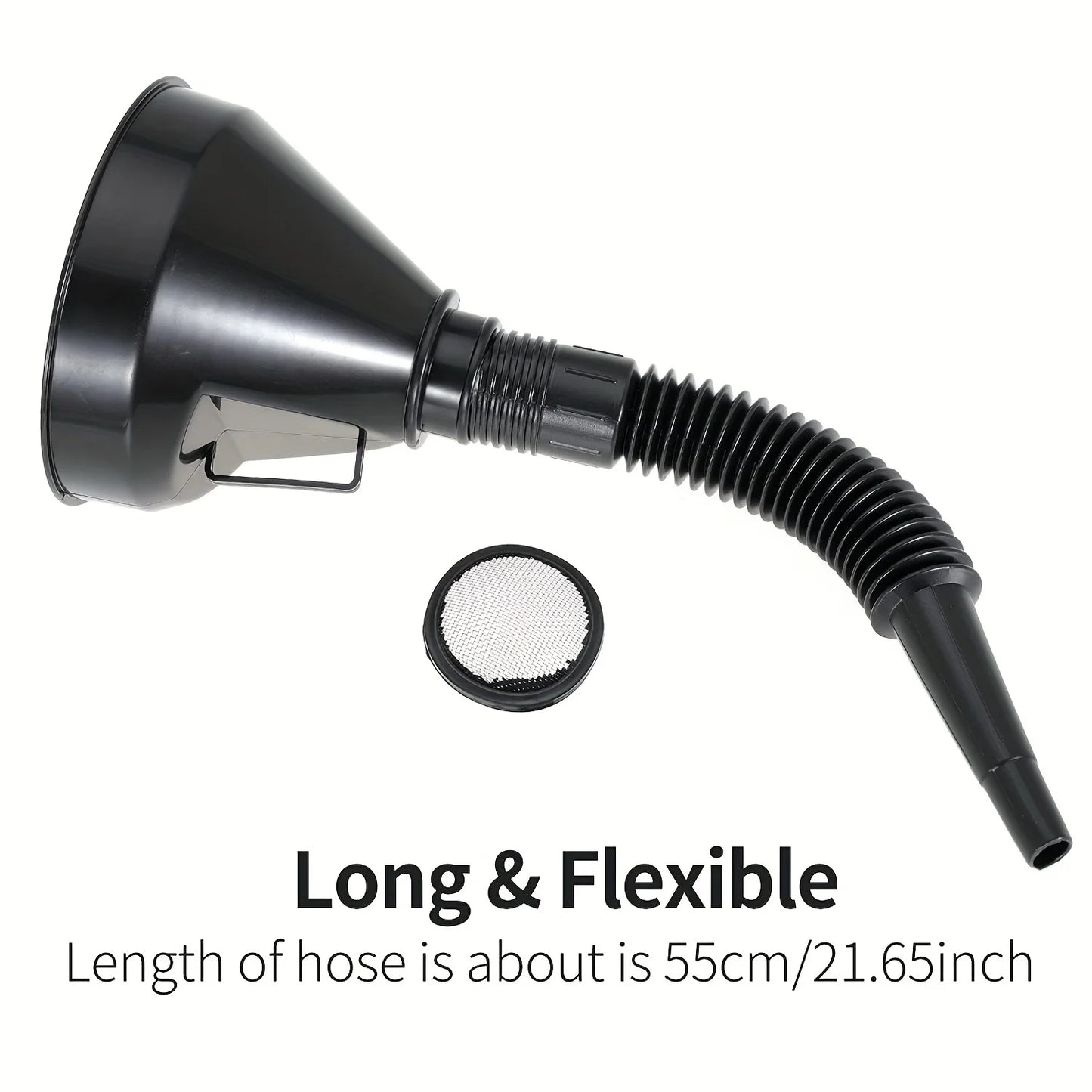 1 Pc Multi Functional Flexible Automotive Fuel Funnel: Spill-Proof