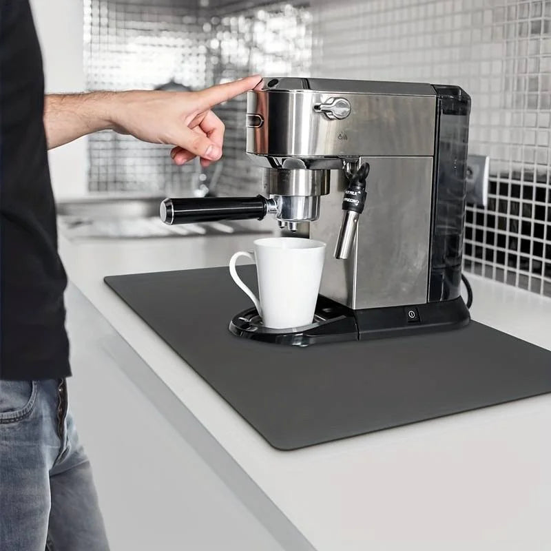 1pc Coffee Mat Coffee Bar Accessories Absorbent Dish Drying Mat For
