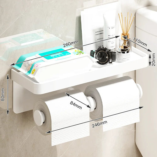 Toilet Paper Holder Wall-Mounted Aluminum alloy Toilet paper holder