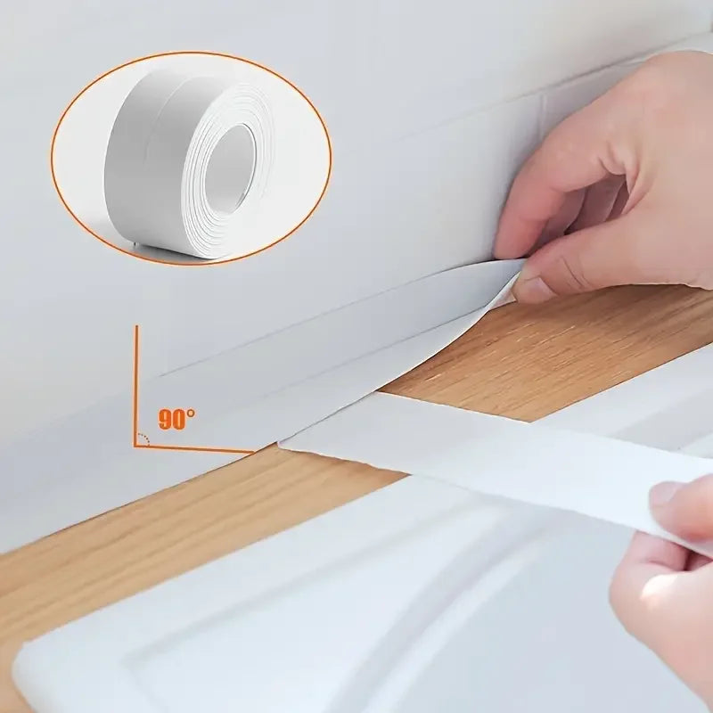 1 Roll of Waterproof White PVC Self-Adhesive Tape - Perfect for