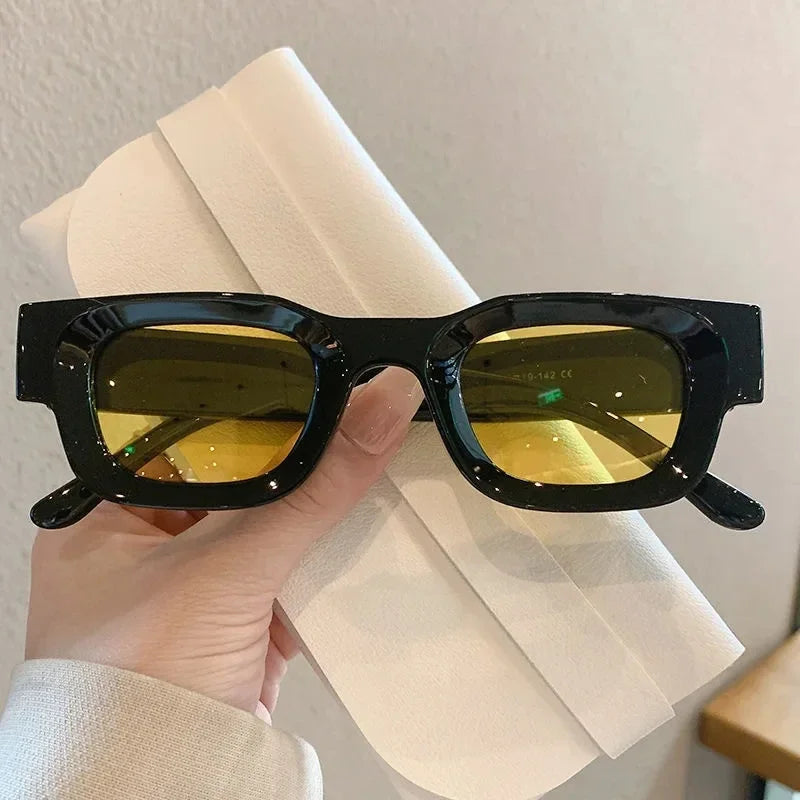 Fashion Summer Retro Punk Rectangle Sunglasses UV400 Sun Shades Men