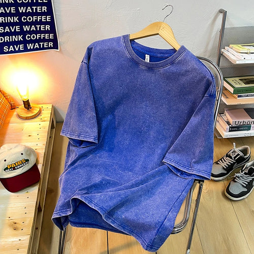 Vintage Snowflake Point Solid Color T-Shirts For Men Women 100% Cotton