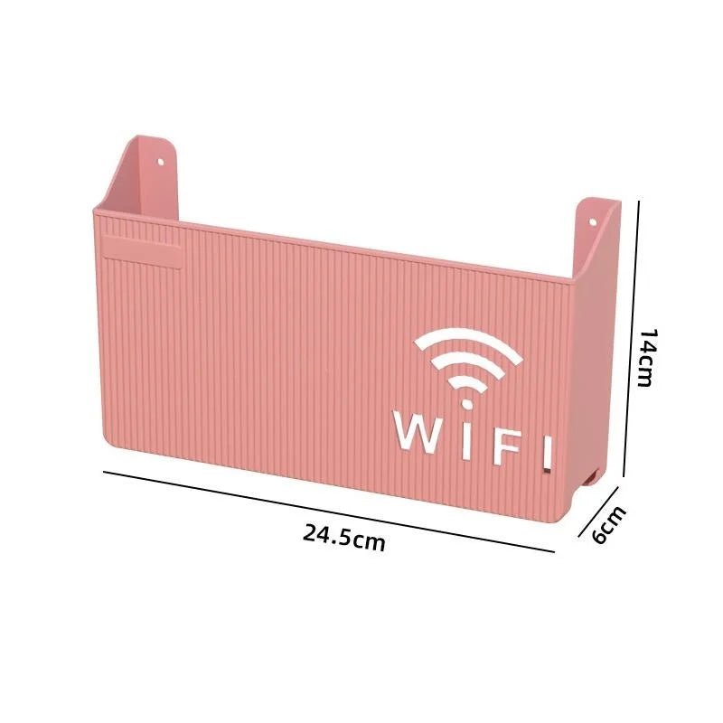 1 Pcs Wall Hanging Plastic Wireless Router Storage Box Cable Power
