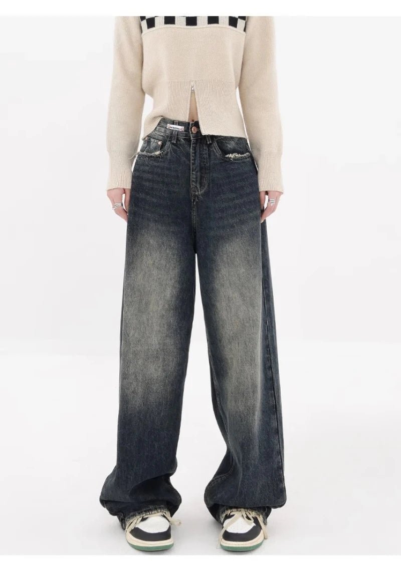 Harajuku Y2K Loose Jeans Women's Streetwear Retro Fashion High Waisted