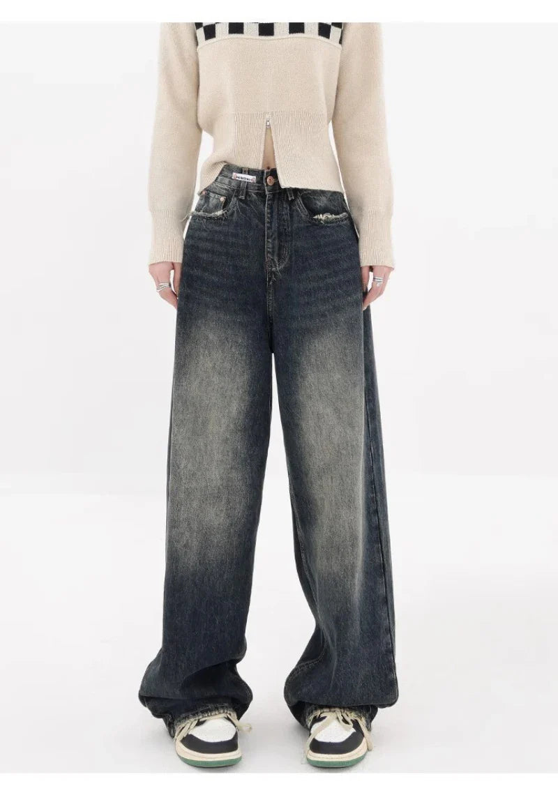 Harajuku Y2K Loose Jeans Women's Streetwear Retro Fashion High Waisted