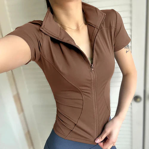 Summer High Quality Waist Slimming Training Tops Women's Quick-drying