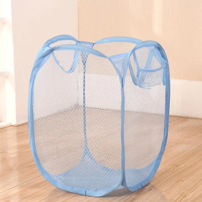 Mesh Foldable Dirty Clothes Basket, Monochrome Minimalist Dirty