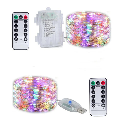 Led String Light Birthday Fairy Light USB/Battery Box Remote Garland