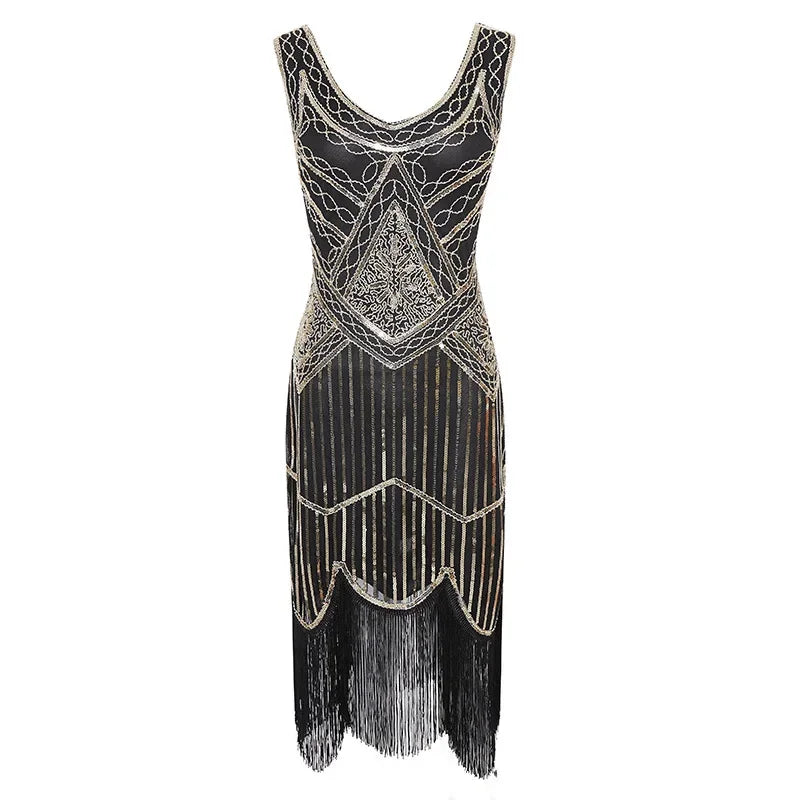 Women Party Dress 1920 s Great Gatsby Flapper Vestidos Sequin Bead