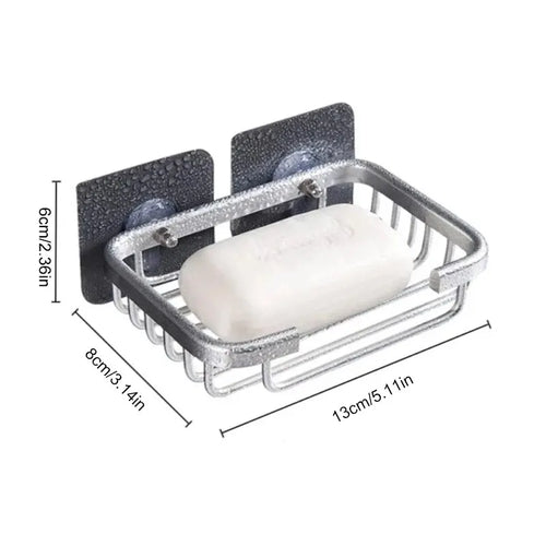 1pc Wall Mounted Aluminum Soap Rack, Kitchen, Bathroom, Draining Soap