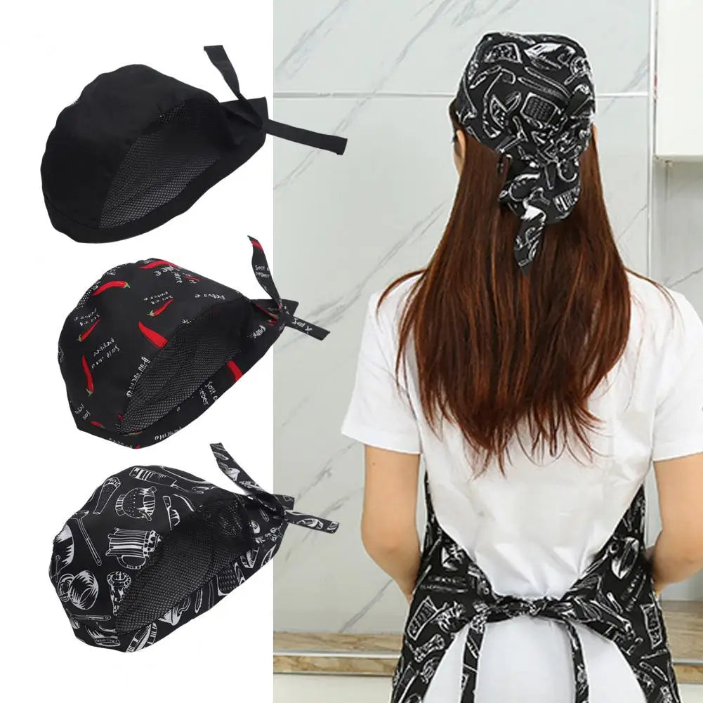 Adult Adjustable Chef Hat Mesh Kitchen Cooking Hat Restaurant Chef