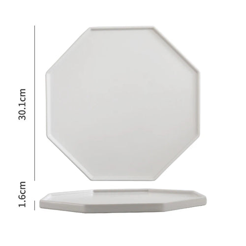 Ceramic Dinner Plate Creative Cylindrical Dessert Plate Snack Plate