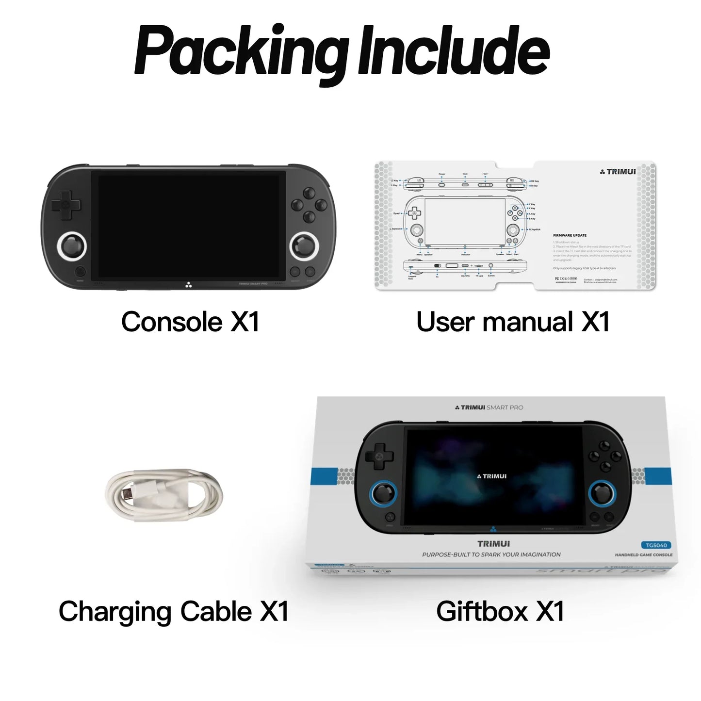 Trimui Smart Pro Handheld Game Console 4.96''IPS Screen Linux System