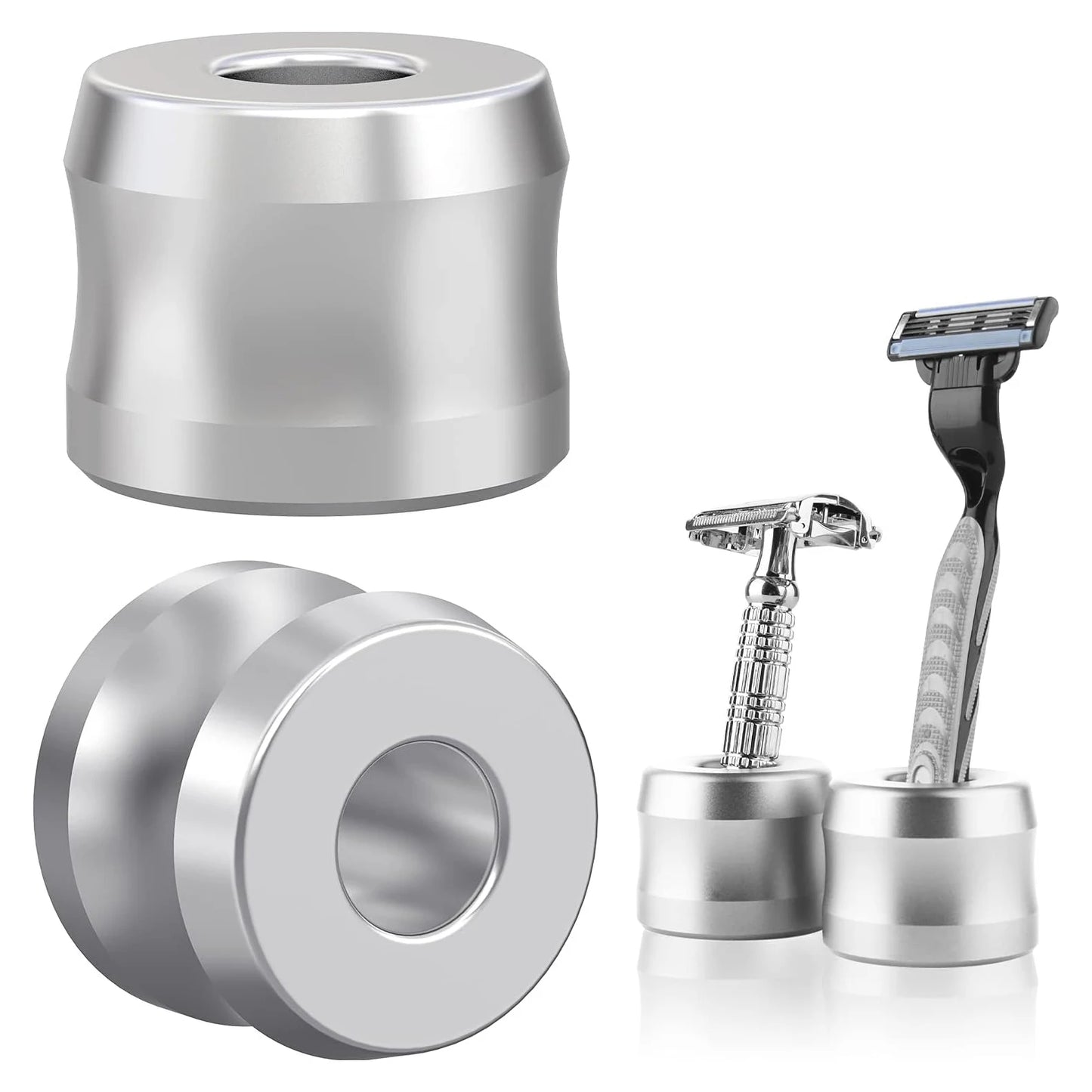 Safety Razor Stand, Aluminum Alloy Men's Shaving Stand for Bathroom