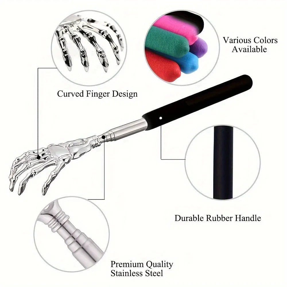 Portable Extendable Back Scratcher Stainless Steel Telescoping Back