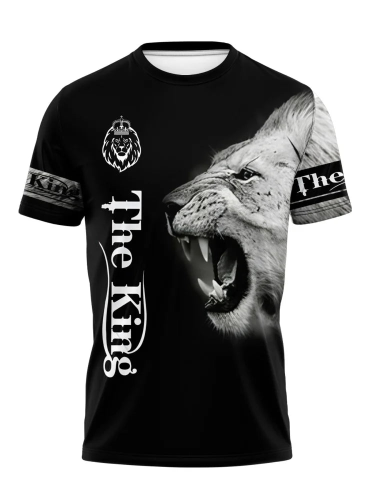 Men's Short-Sleeved T-Shirt+Long Pants 2 Sets Fashion 3D Digital Print