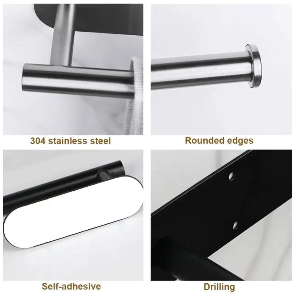 Stainless Steel Paper Towel Holder for Bathroom Kitchen No Punch Wall