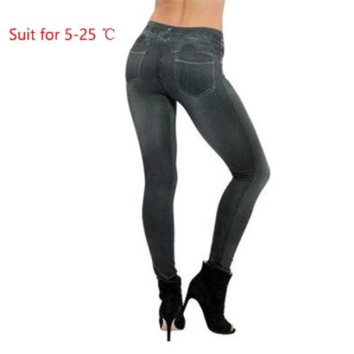 Gtpdpllt S-XXL Sexy Leggings Women Lined Spring Autumn Print Jeans