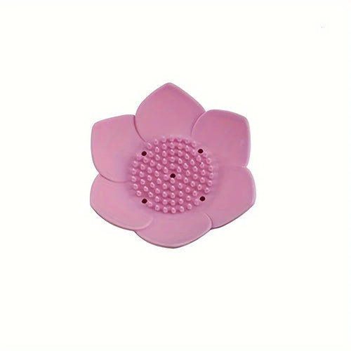 1pcs Bathroom Soap Box Lotus Design Soap Holder Silicone Soap Box