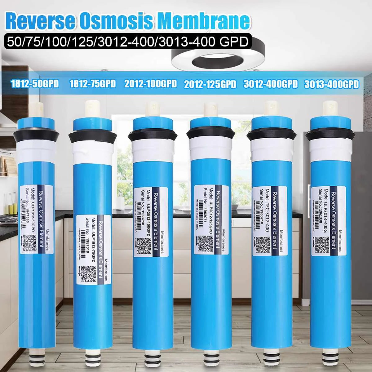 Home Kitchen Reverse Osmosis RO Membrane Replacement Water System