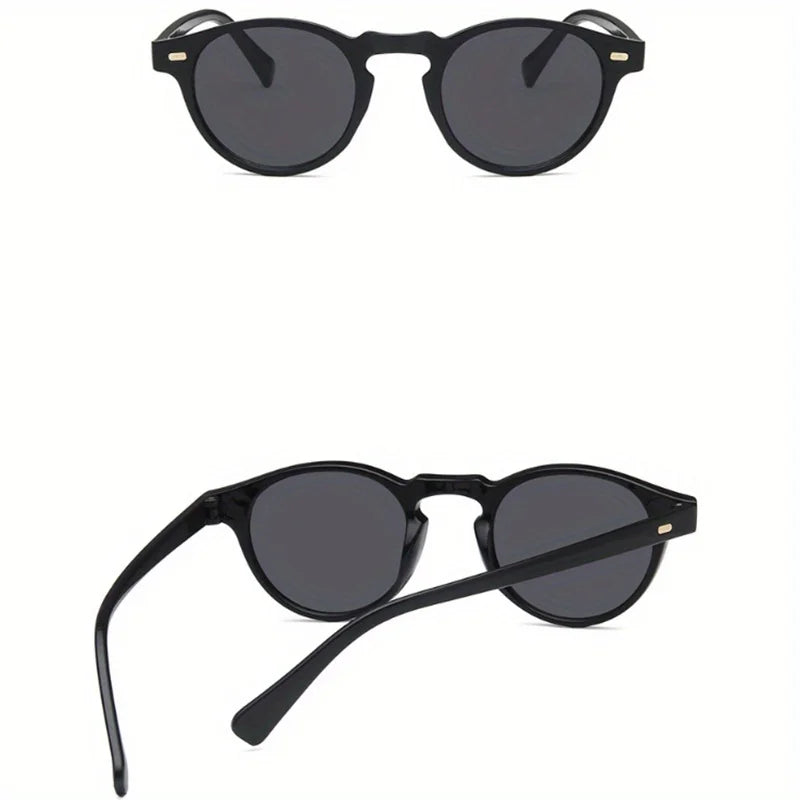 Retro Round Sunglasses Fashion Rice Nail Box Sunglasses For Men And