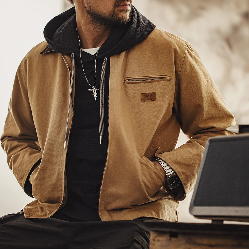 Maden Retro Canvas Detroit Hunting J001 Jacket with Heavyweight Cotton