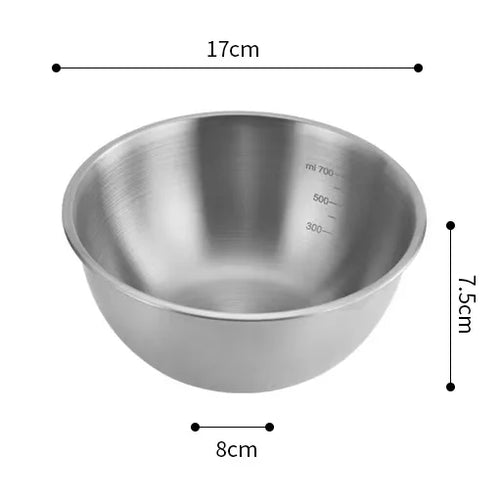 17-25cm Stainless Steel Gold And Silver Salad Bowl Rice Noodles Lamian