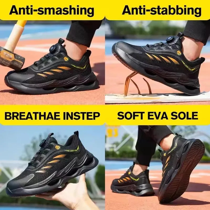 NEW Rotary Buckle Security Boots for Men Work Sneakers Women Boots