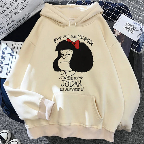 Mafalda hoodie graphic patterned funny youthful teen tracksuits