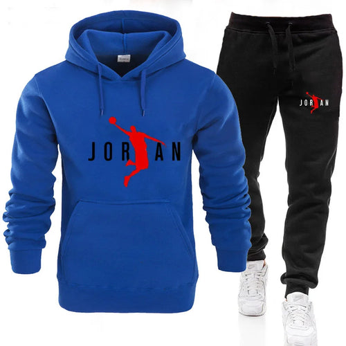 2024 Fall Winter Men's Tracksuit Hoodie Pants 2Pcs Sets Suit Leisure