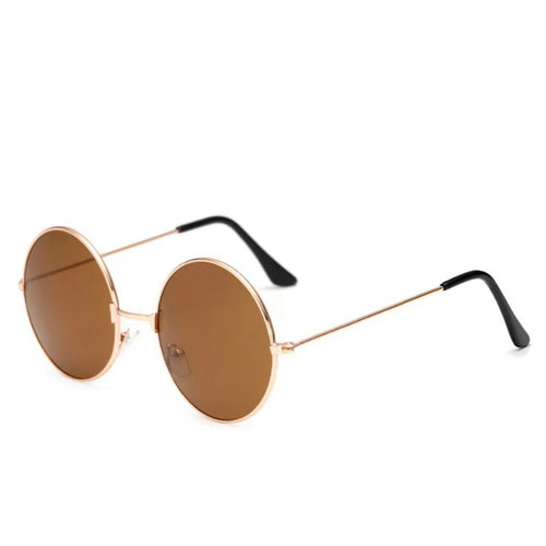 Retro Hippie Round Metal Frame Sunglasses Fashion Small Circle Sun