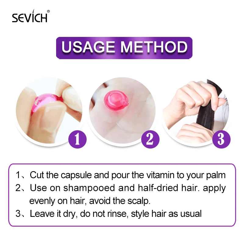 30Pcs Anti Hair Loss Hair Vitamin Capsule Oil Keratin Complex Oil