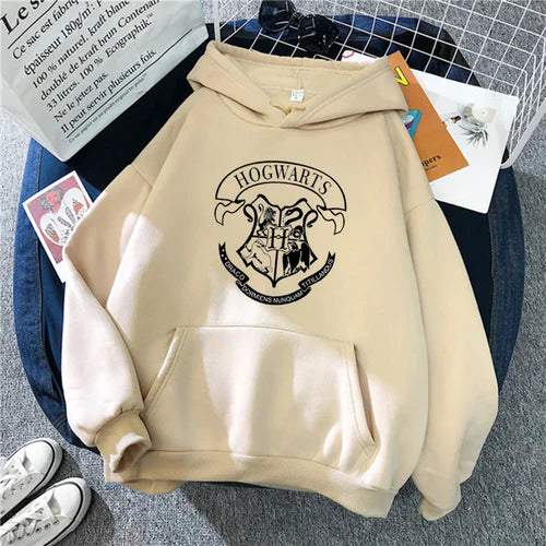 Fashion y2k Hogwarts Printed Hoodies Women Sweatshirt Autumn Winter