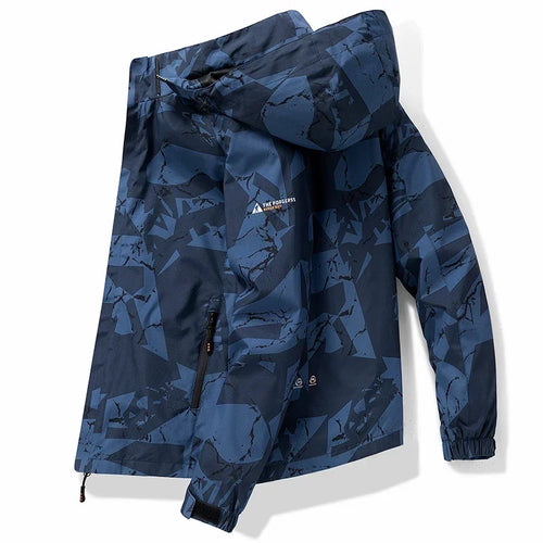 Hooded Hiking Jacket Men Outdoor Bomber Jackets Waterproof Windbreaker