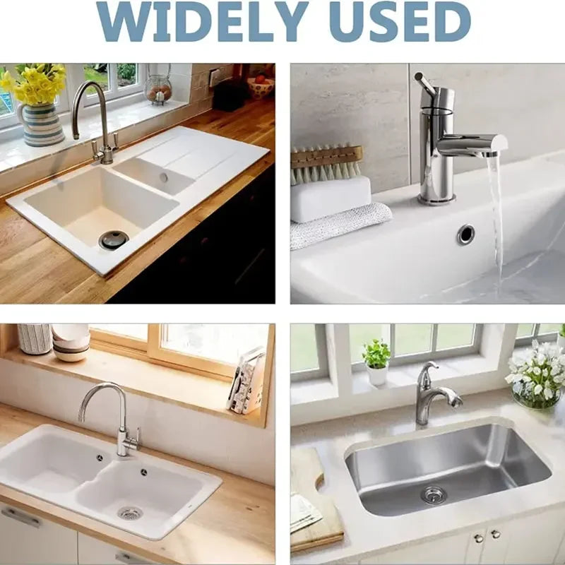 4Pcs Kitchen Bathroom Basin Circular Overflow Drain Cover Decoration