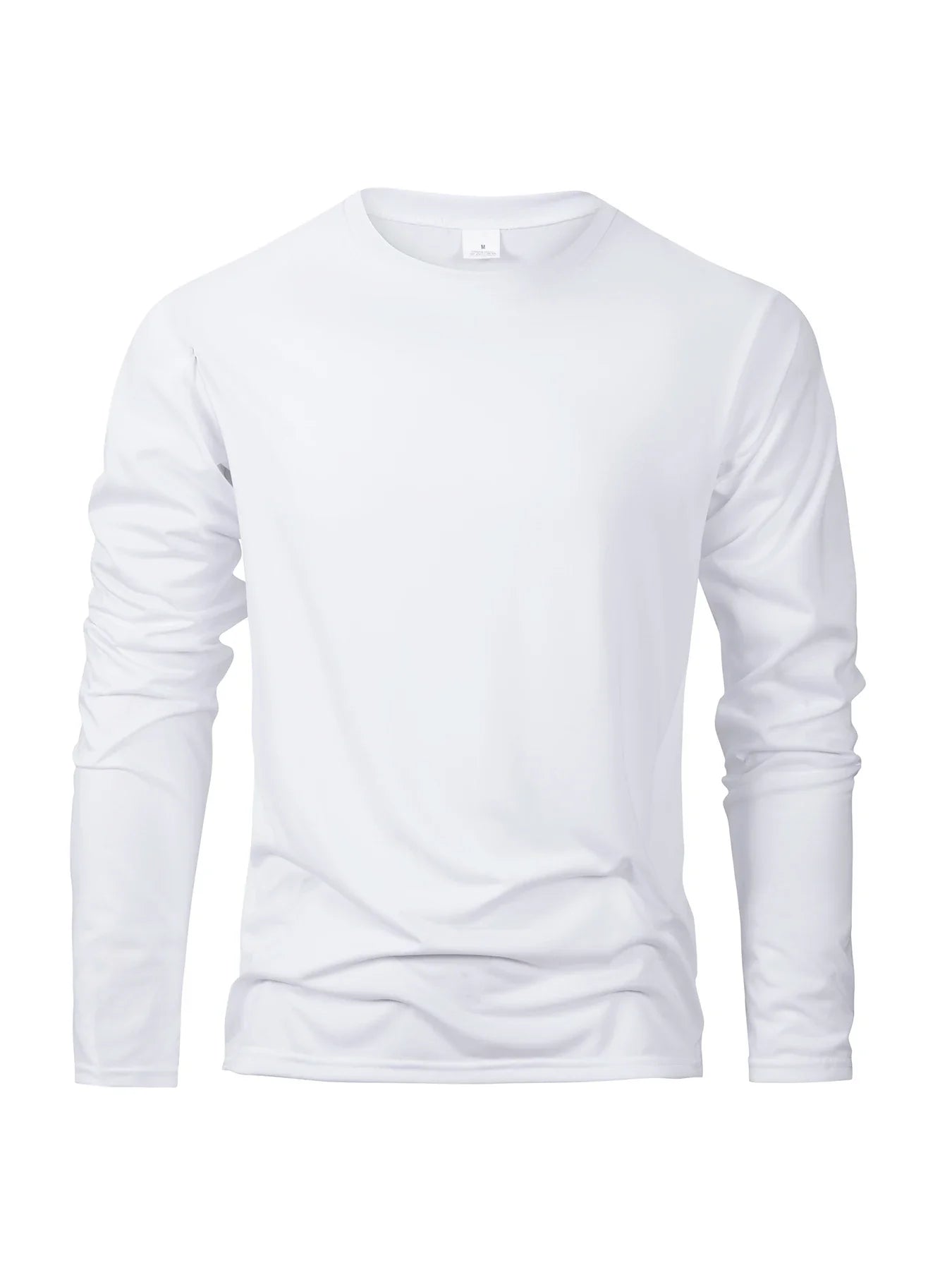 Spring Autumn Men‘s T-shirts Long Sleeve Casual Tops Solid Color High