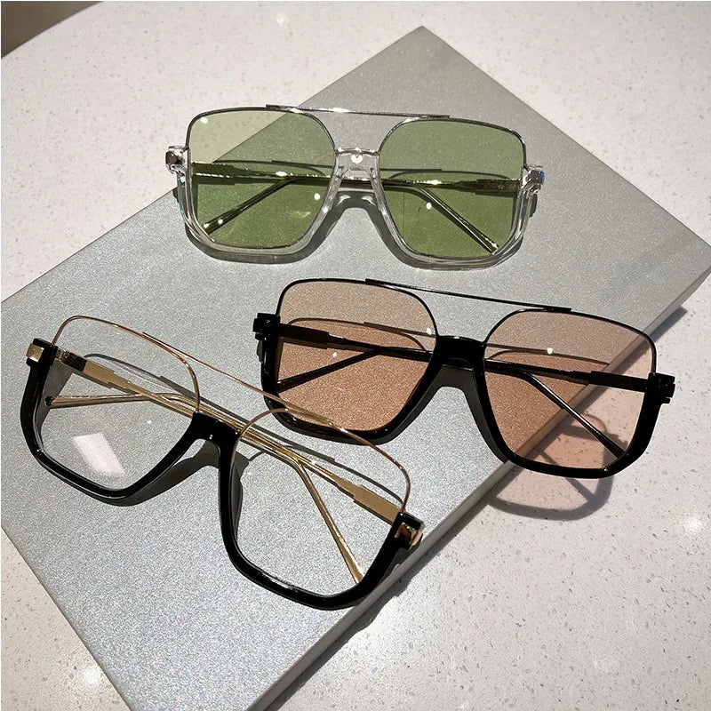 Sunglasses Retro Large Frame Net Red Glasses Ins Women's Sunglasses