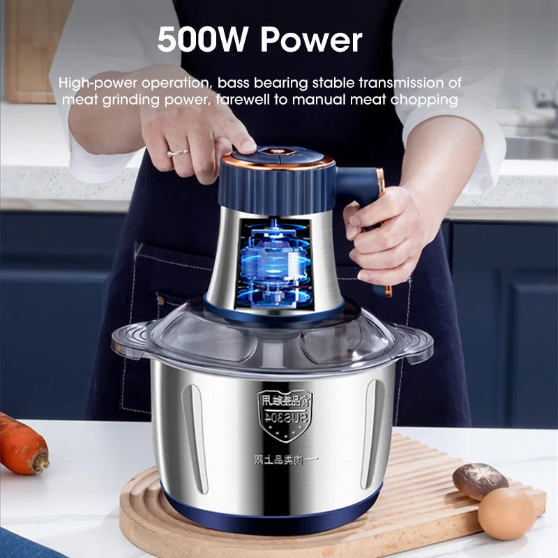 5L Electric Meat Grinders 304 Stainless Steel Food Crusher