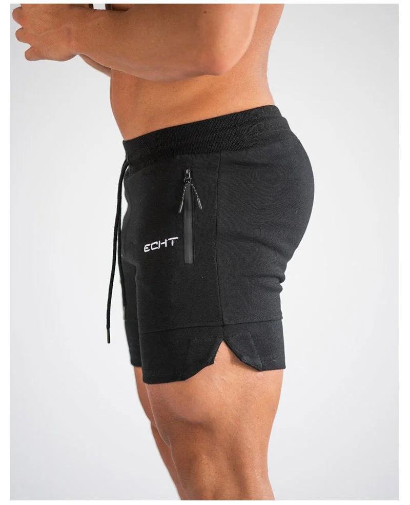 Men's Zip pocket sweatpants Fitness Gyms Shorts Men Summer Running