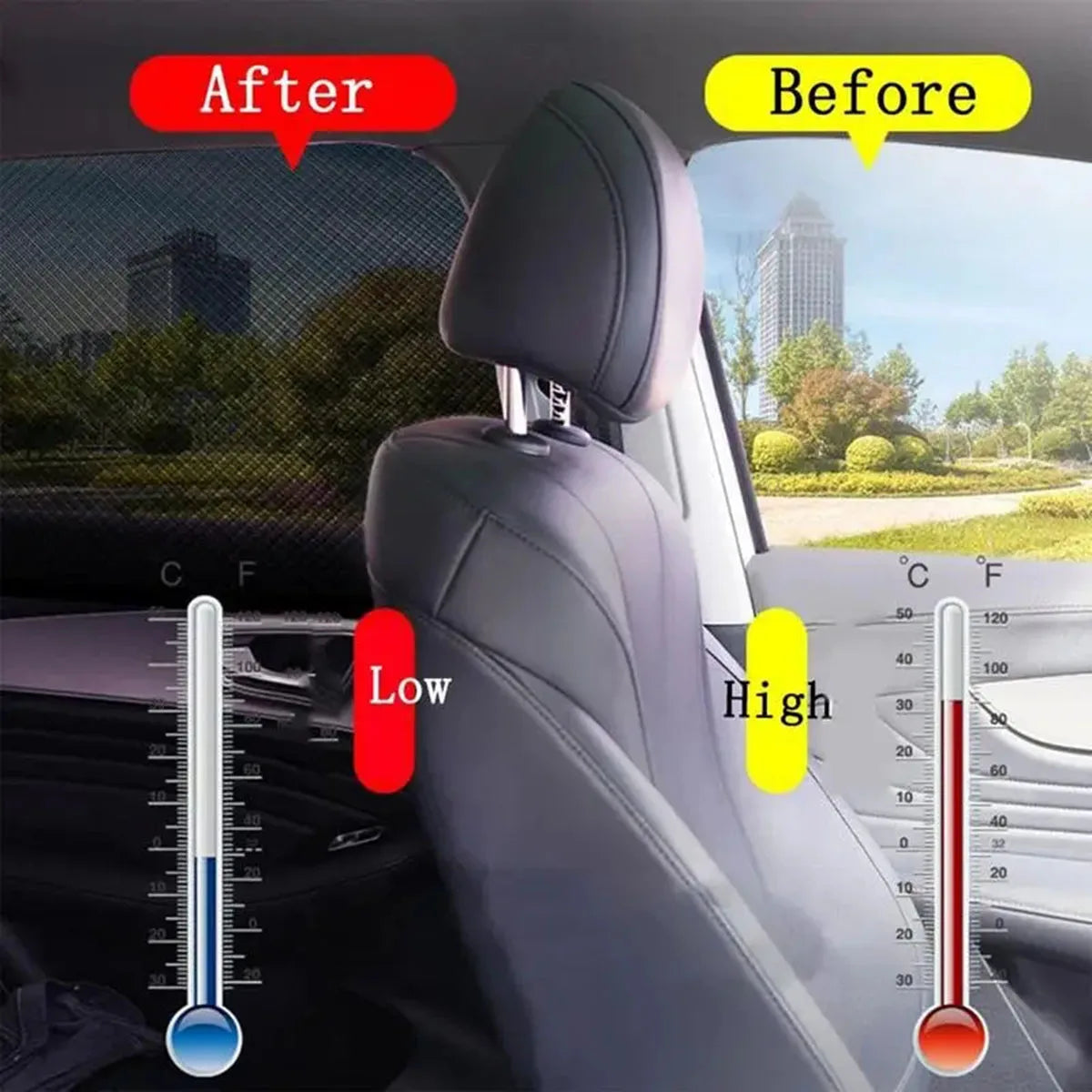 1Pair Car Window Sunshade Mesh Auto Rear Side Window Car Styling