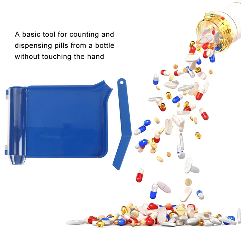 Pills Counting Tray Counter Tablet Dispenser Pills Plate Splitter