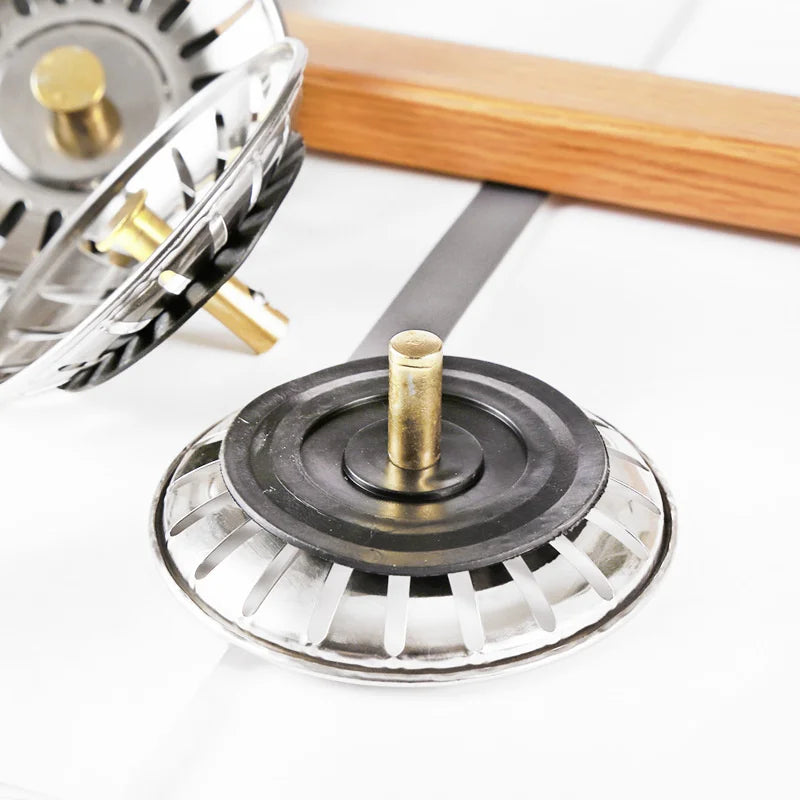 Stainless Steel Kitchen Sink Strainer Bathtub Hair Catcher Stopper