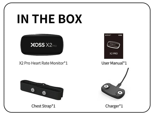 XOSS X2 Chest Strap Heart Rate Monitor for Cycling, Running, Hiking,
