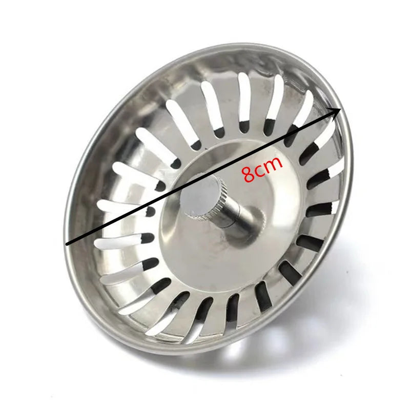 Stainless Steel Kitchen Sink Strainer Bathtub Hair Catcher Stopper