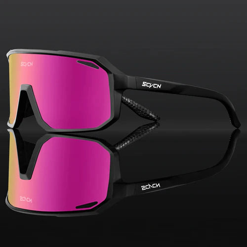 SCVCN New Cycling Glasses Bike Sunglasses Men UV400 Eyewear Outdoor