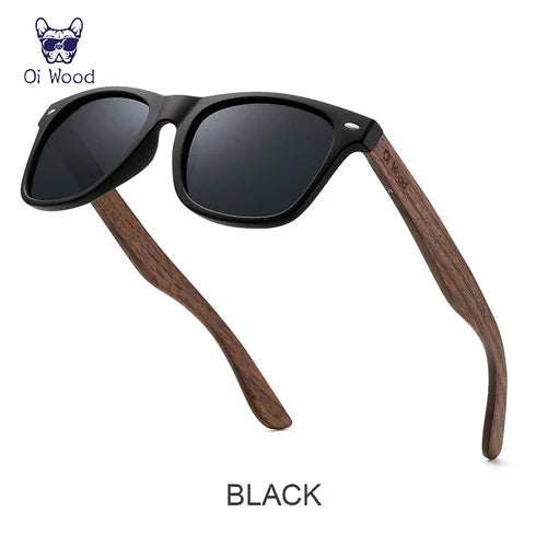 Oi Wood Brand Natural Wooden Sunglasses Men Polarized Fashion Sun