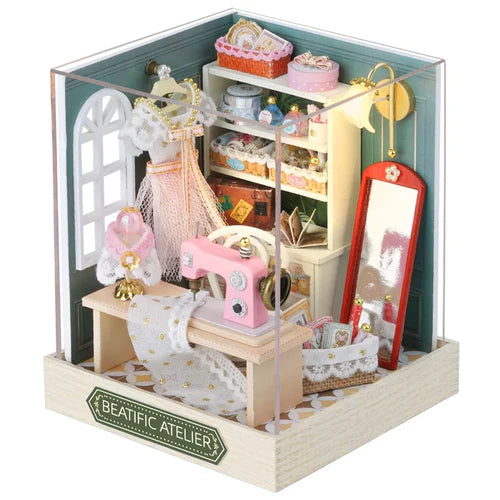 Magic Wooden Doll House Mini Kit DIY Handmade Assembly Model Building