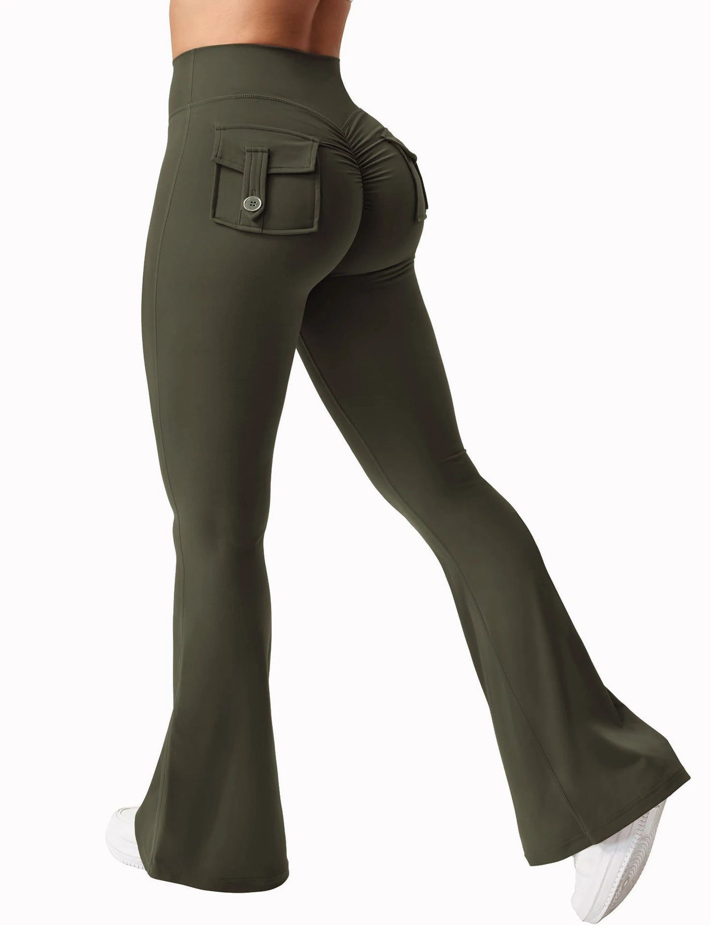 Newest Women Wide Leg High Stretch Yoga Leggings Naked Feeling